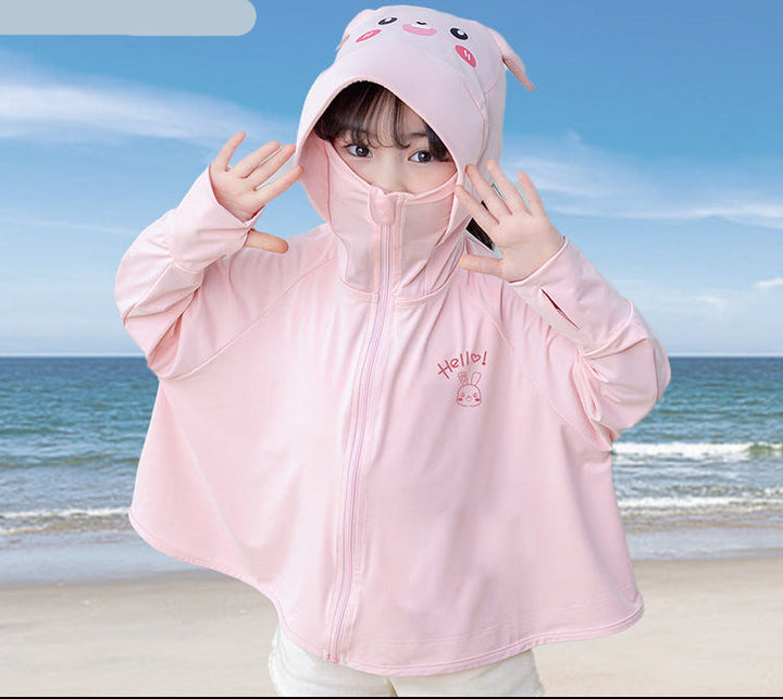 Girl multifunctional sun protection jacket with hood Mune Fashion