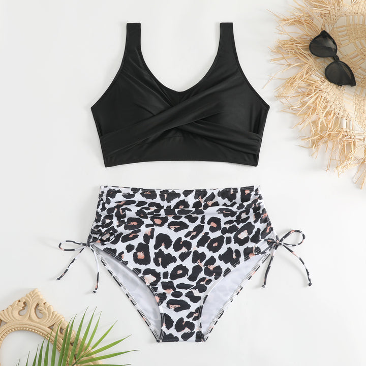 Women's High-Waisted Bikini Set with Adjustable Straps Mune Fashion