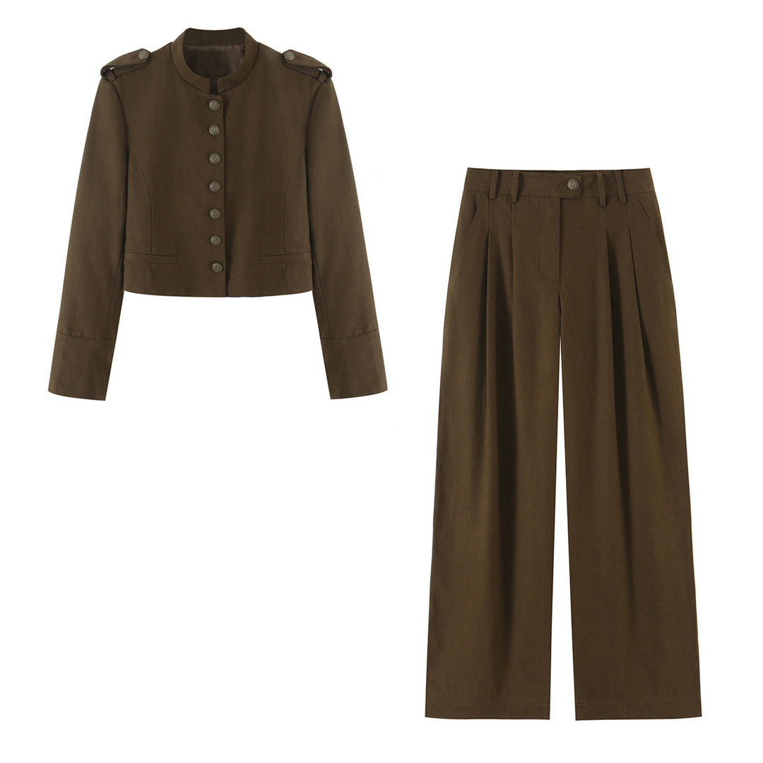 Women's high-waisted wide pleated trousers with wide leg Mune Fashion