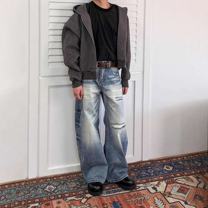 Women's Wide-Cut Denim Jeans Mune Fashion