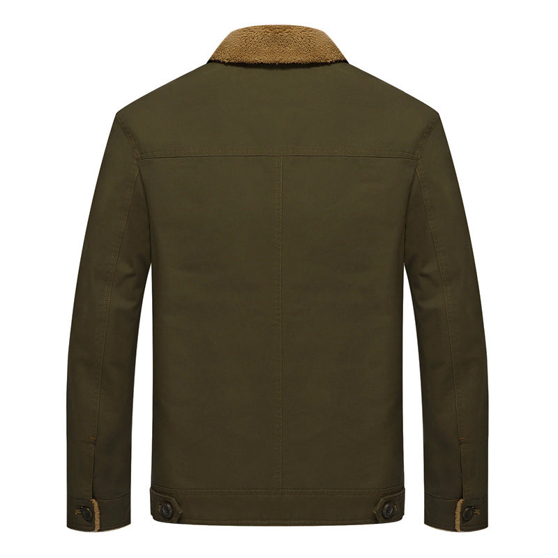 Men's canvas field jacket with Sherpa lining and shawl collar Mune Fashion