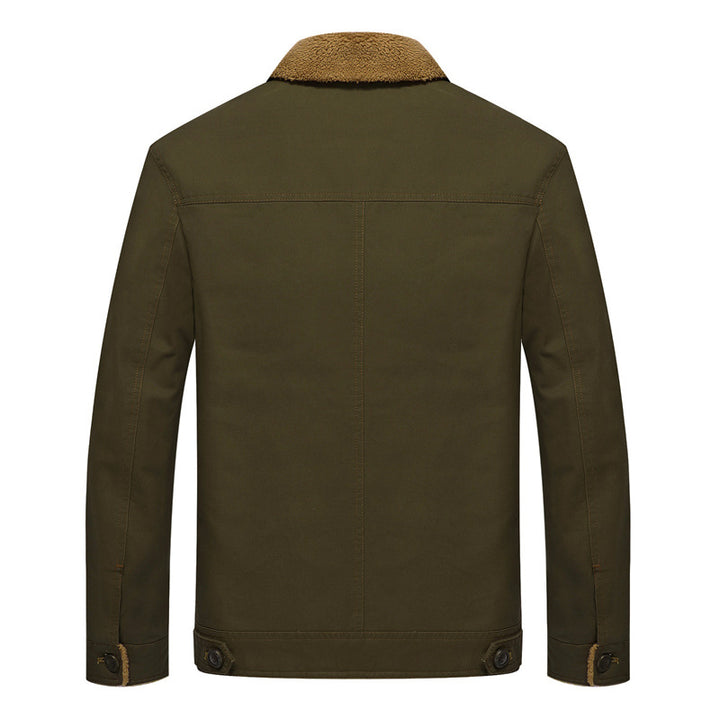 Men's canvas field jacket with Sherpa lining and shawl collar Mune Fashion