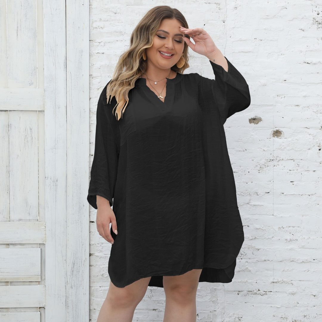 Ladies casual beach dress with side slit Mune Fashion