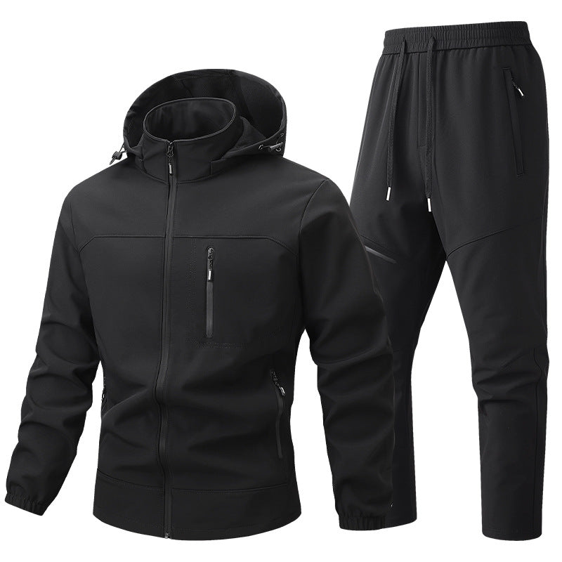 Men's Functional Sports Jacket with Hood and Jogging Pants Mune Fashion