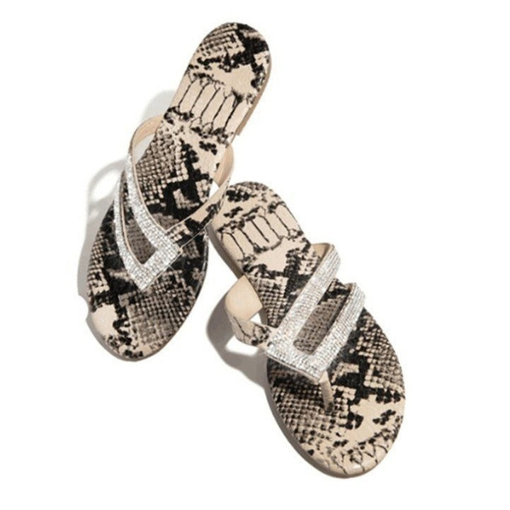 Women's holographic thong sandals-mule with double strap design and cushioned comfort footbed Mune Fashion