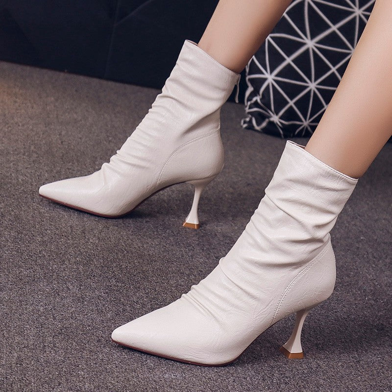 Ladies Elegant Ankle Boots with pointed toe Mune Fashion