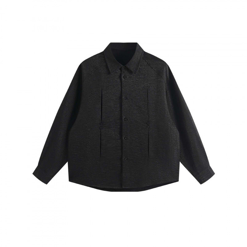 Women Oversized Textured Shirt with Concealed Button Placket and Boxy Silhouette Mune Fashion