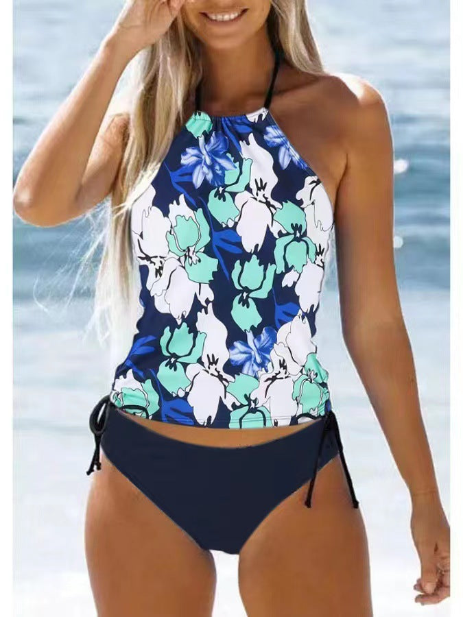 Women's Tankini with floral pattern and adjustable straps Mune Fashion