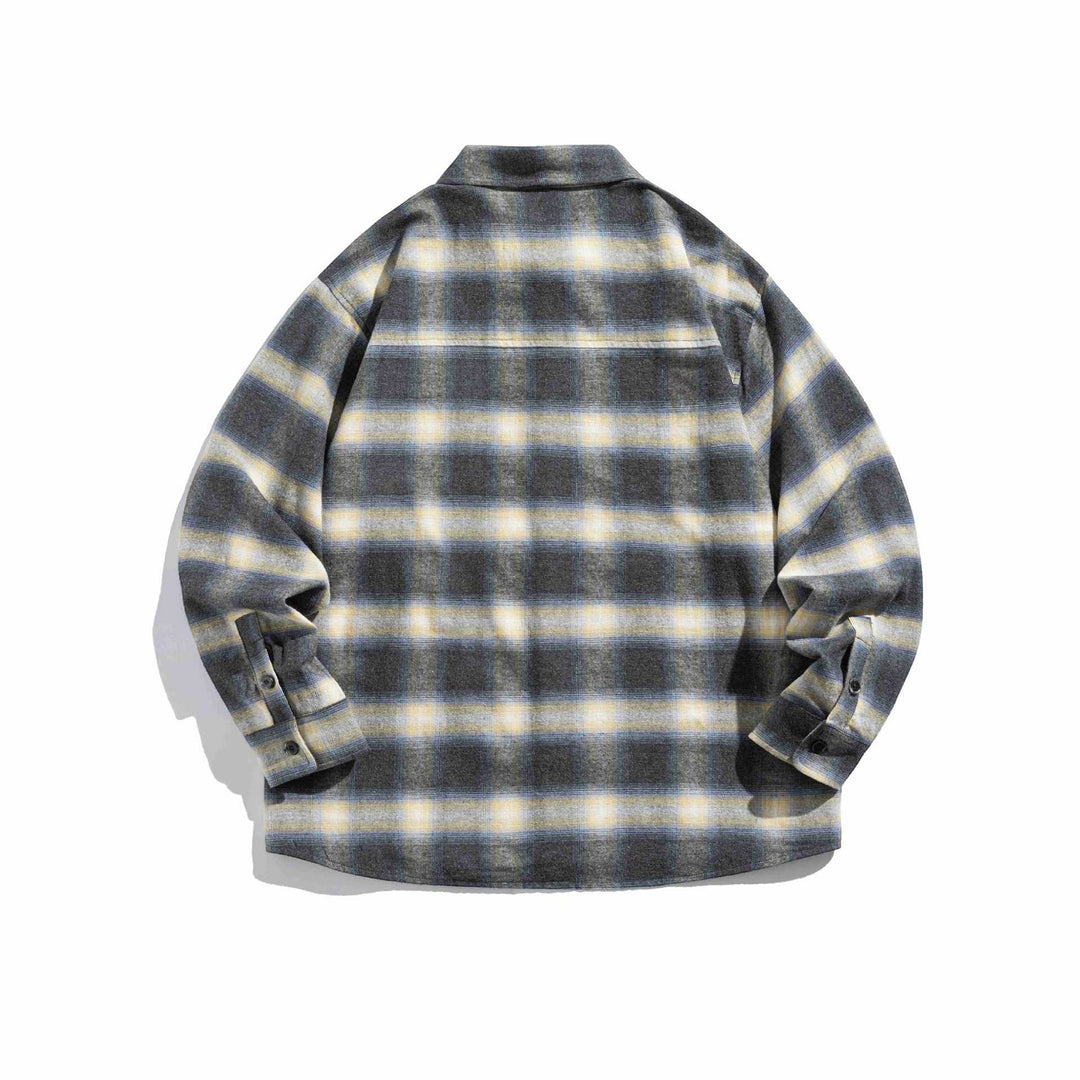 Men's Checkered Flannel Overshirt with Chest Pocket Mune Fashion