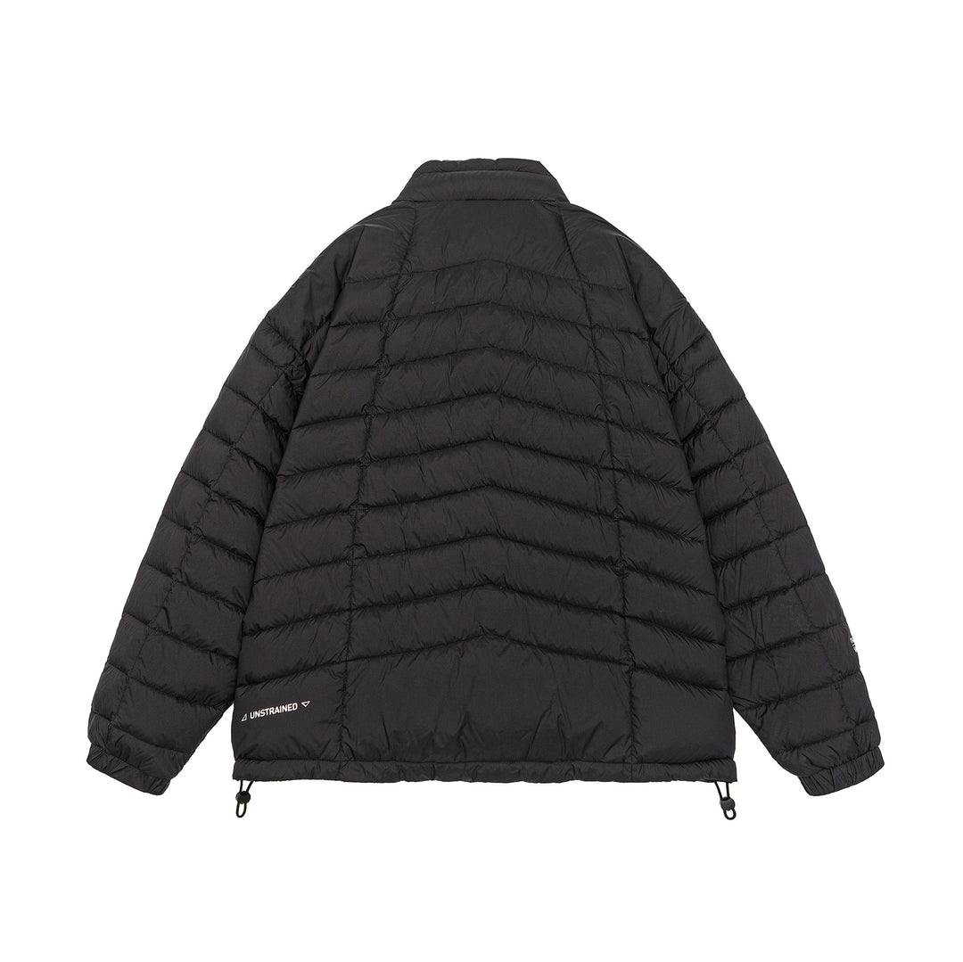 Men's short quilted insulation jacket with high stand-up collar and drawstring hem Mune Fashion