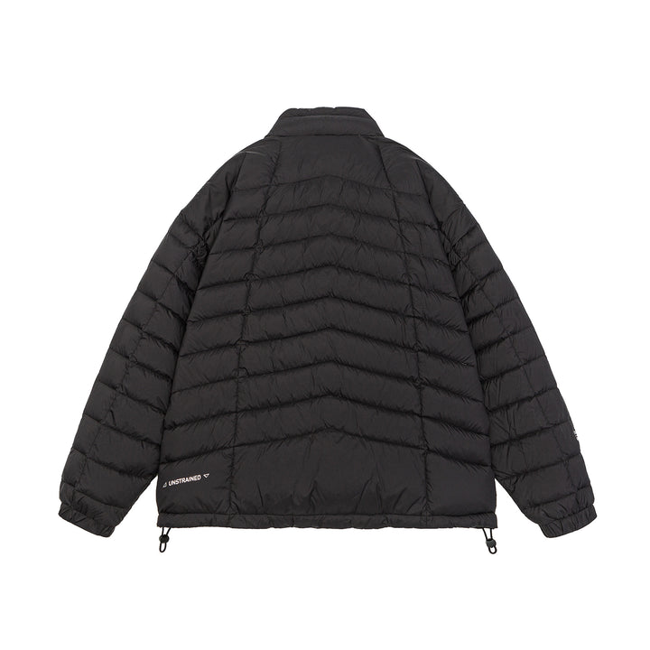 Men's short quilted insulation jacket with high stand-up collar and drawstring hem Mune Fashion