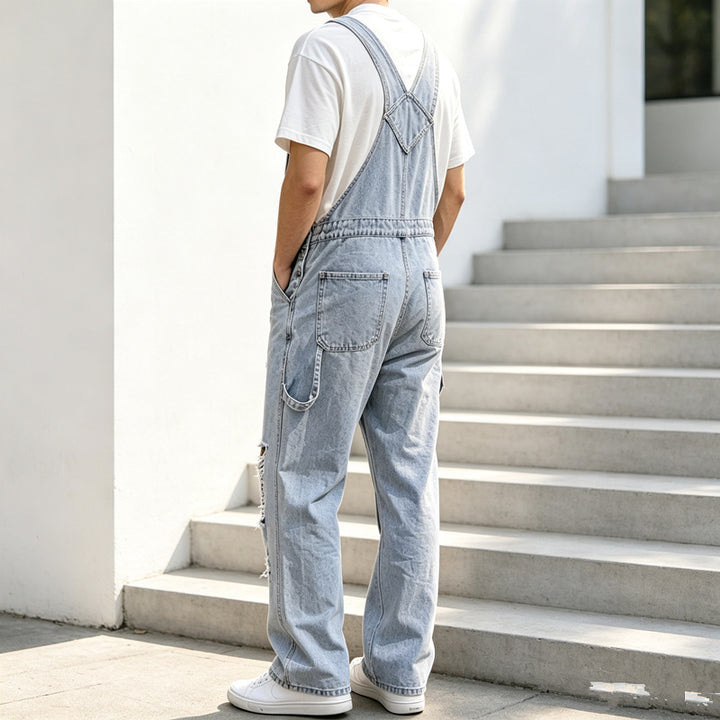 Men's Casual Ripped Overalls Mune Fashion