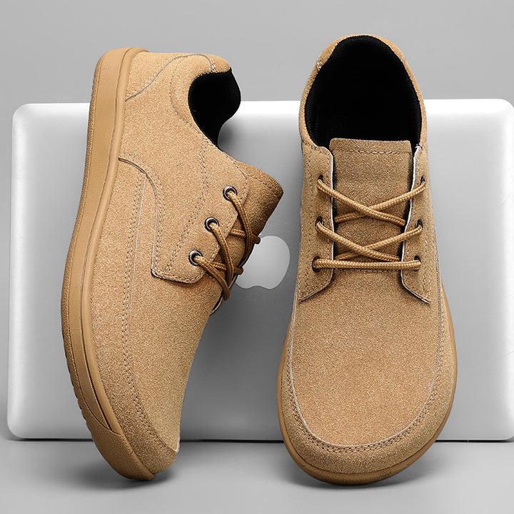 Men's casual suede derby with padded comfort insole and flexible non-slip rubber outsole Mune Fashion