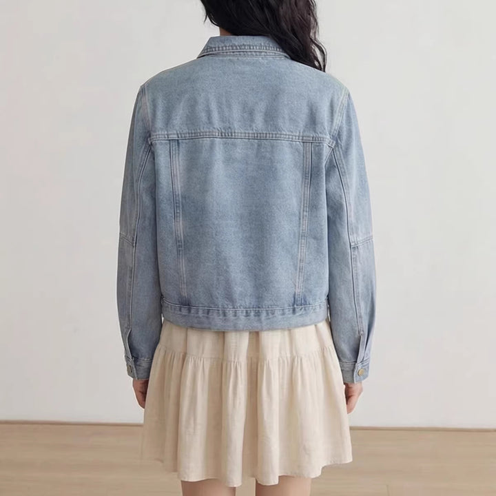 Damen Denimjacke mit Knopfleiste Mune Fashion