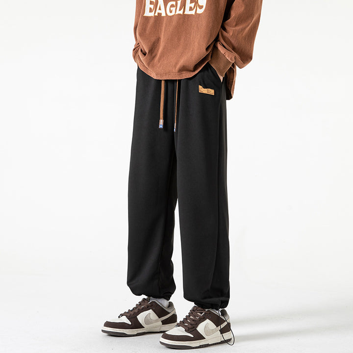 Men's Lounge Jogging Pants in Oversized Street Style with Extra Wide Leg and Drawstring Mune Fashion