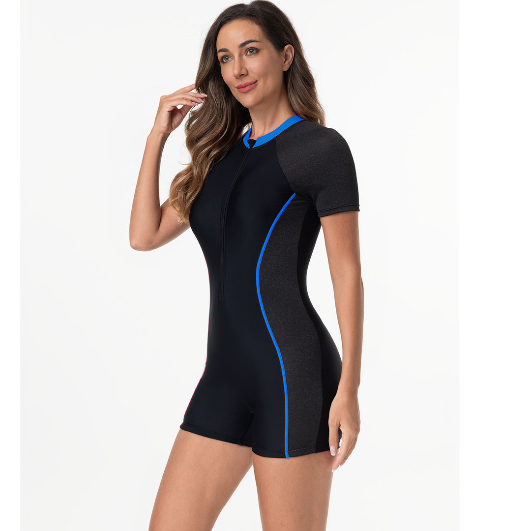 Damen Sportlicher Kurzarm-Neoprenanzug mit Reißverschluss Echo Archiv