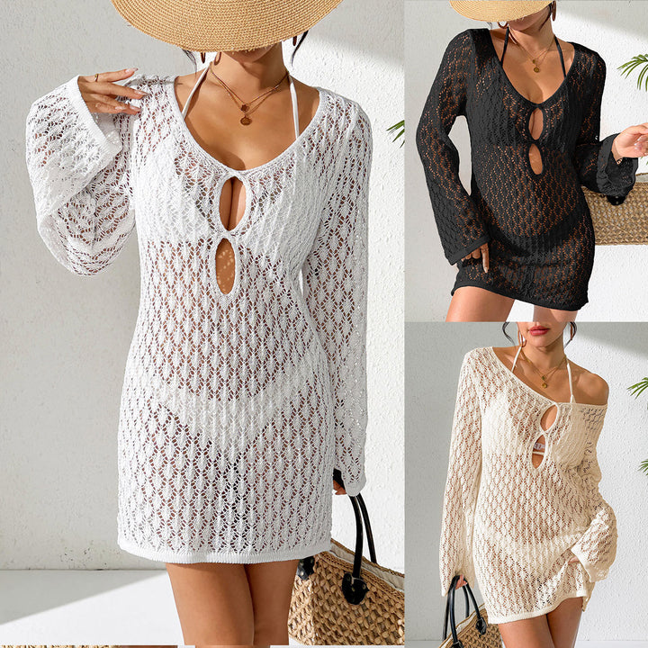 Women's crocheted beach cover-up with innovative design Mune Fashion