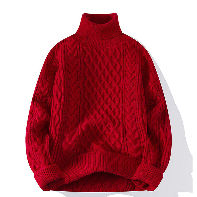 Women's chunky knit sweater with turtleneck Mune Fashion