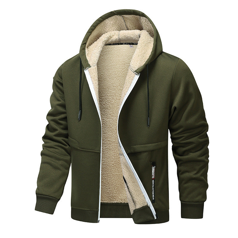 Men's Warm Hooded Jacket with Fleece Lining Mune Fashion