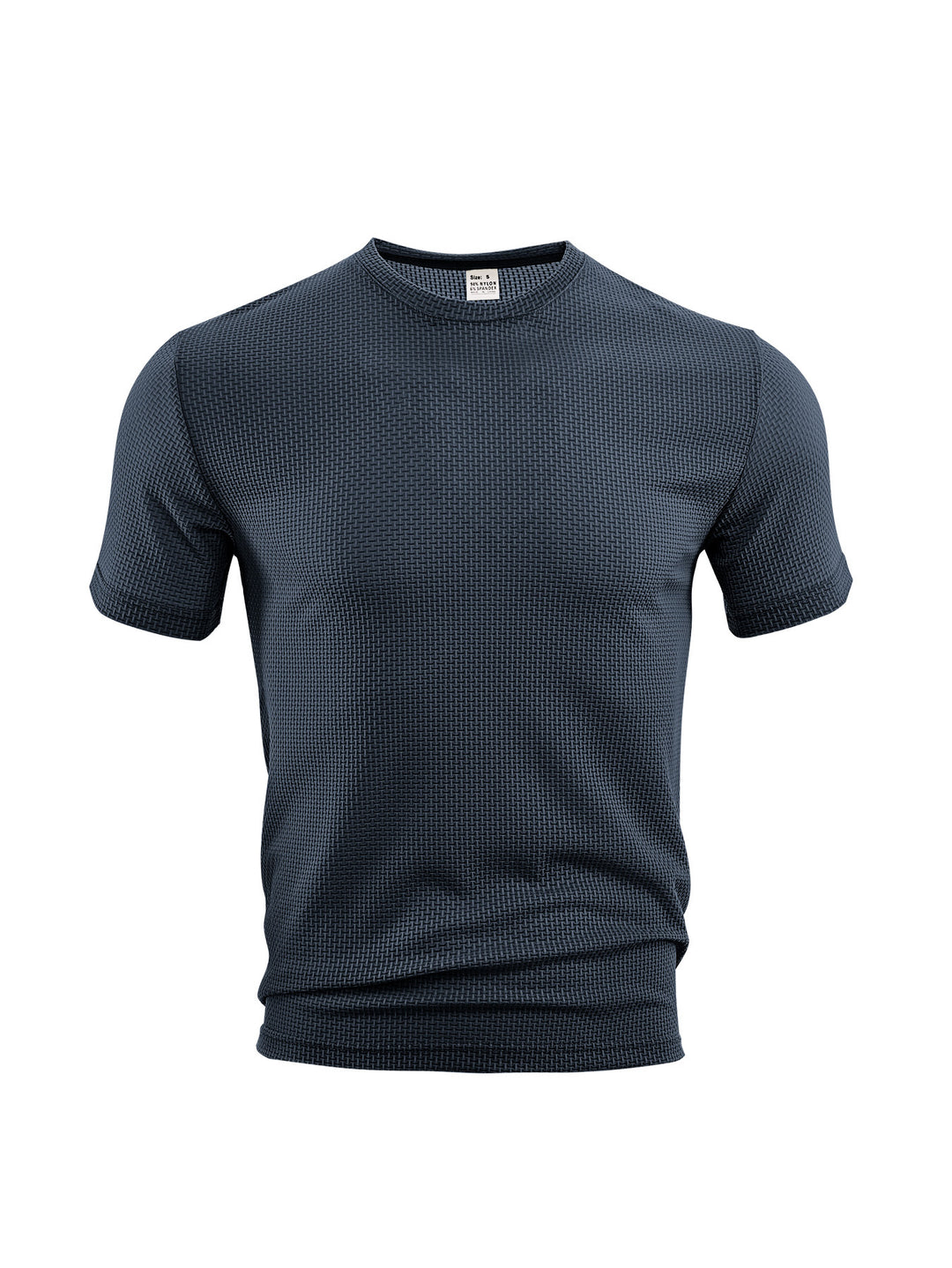 Men's waffle structure T-shirt with round neckline and body-hugging fit Mune Fashion