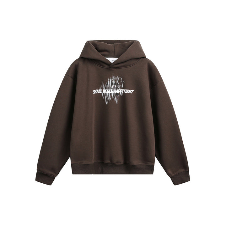 Unisex hoodie with relaxed fit and abstract front print Mune Fashion