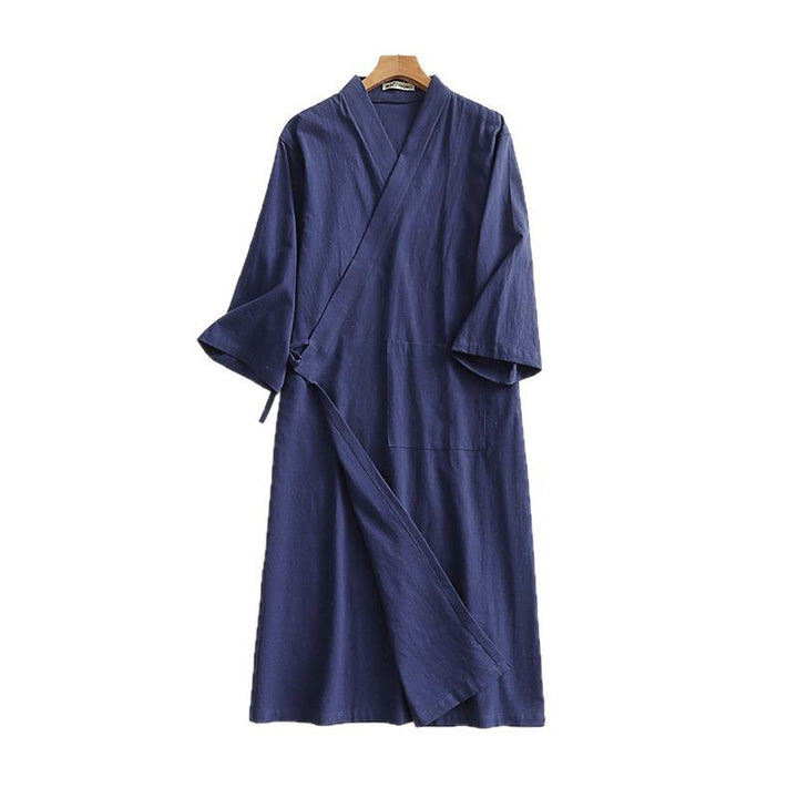 Women's Kimono Wrap Dress with Ties and Patch Pockets Mune Fashion