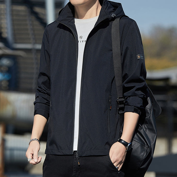 Men's Lightweight Functional Jacket with Adjustable Hood Mune Fashion