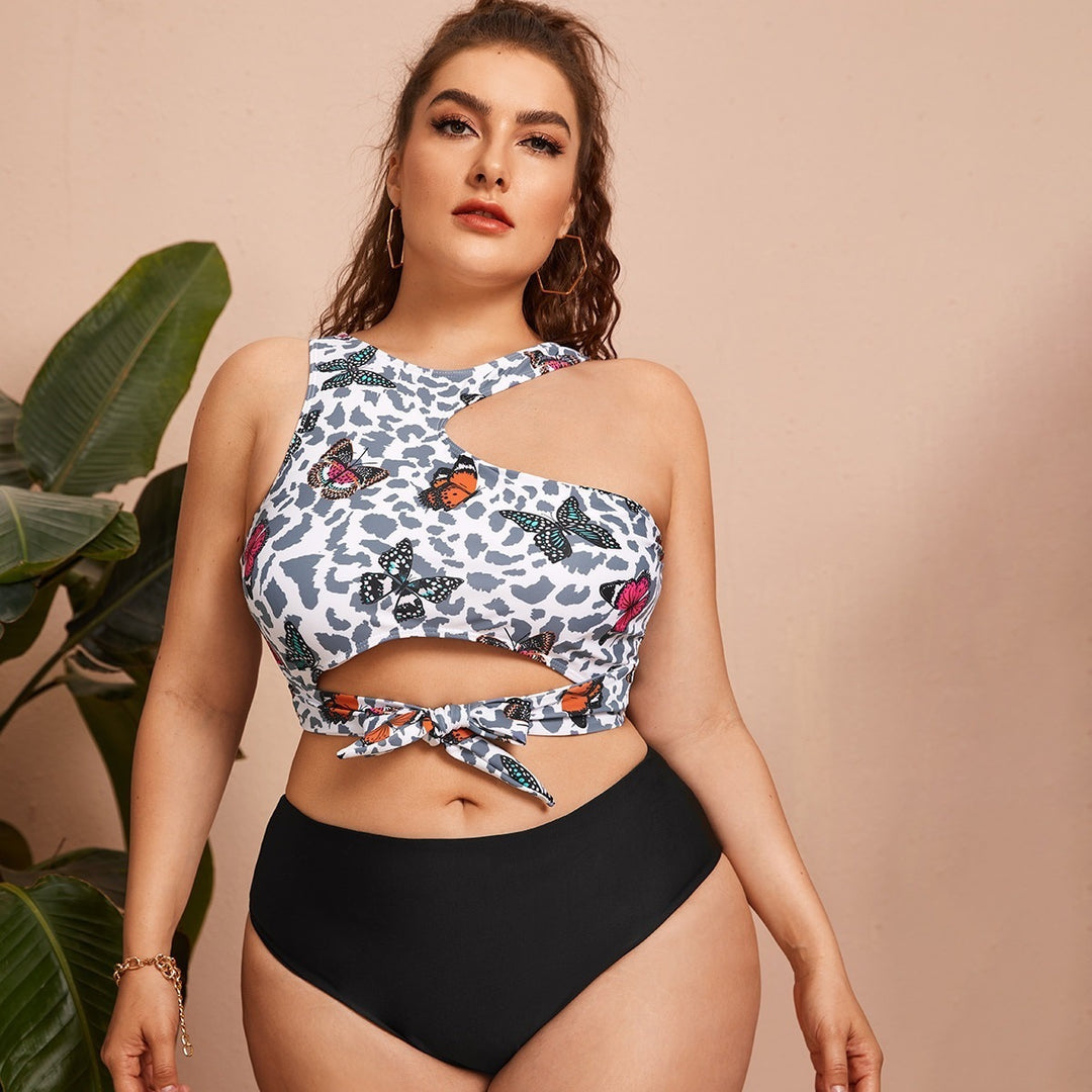 Women’s Crop Bikini Top with Trendy Tie Design Mune Fashion
