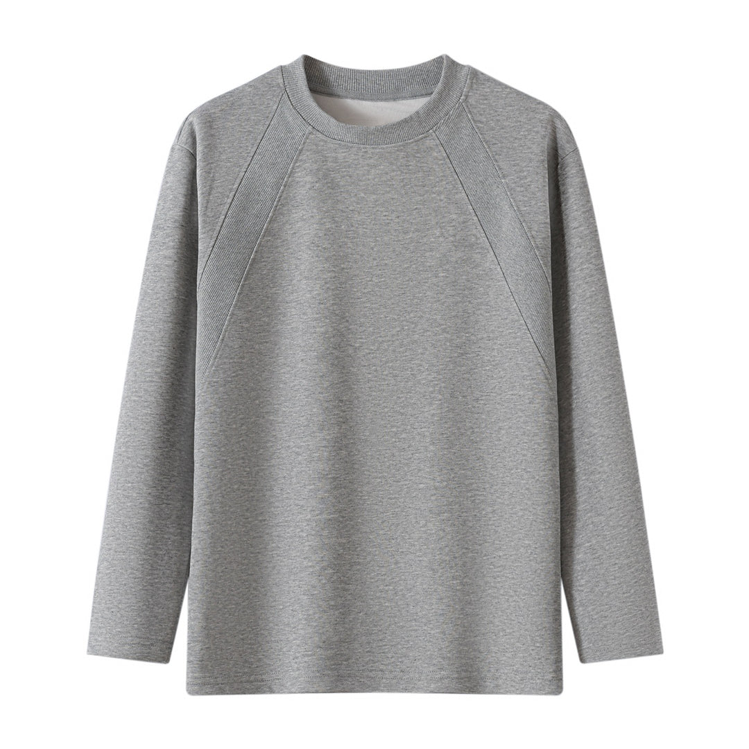 Unisex Oversize Long Sleeve Sweatshirt with Raglan Seams and Ribbed Round Neck Mune Fashion