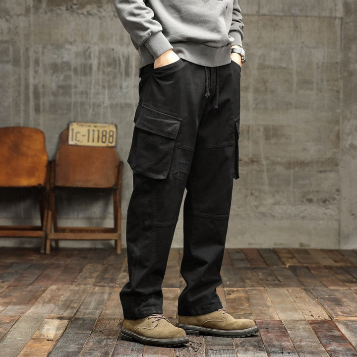 Men's Cargo Jogger Pants with Utility Pockets and Elastic Cuffs Mune Fashion