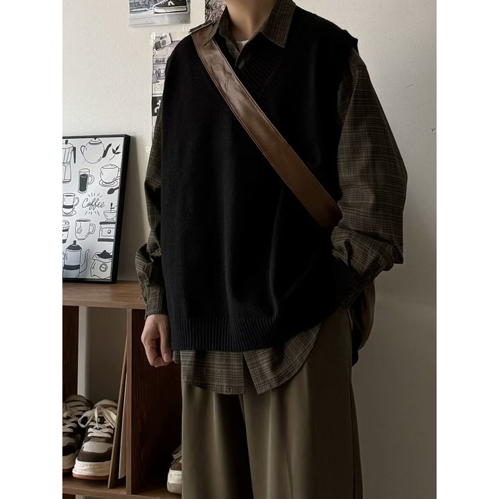 Men's Fashionable Chunky Knit Sweater Without Sleeves Mune Fashion