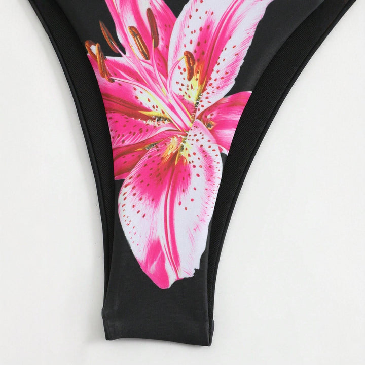 Women's bikini set with floral wrap skirt Mune Fashion