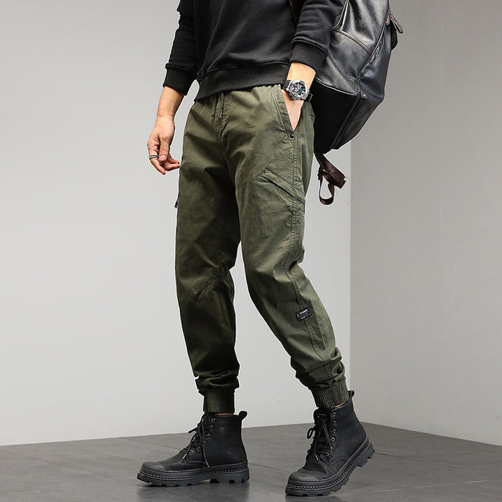 Men's Technical Cargo Jogging Pants with Cuffs and Multifunctional Pockets Mune Fashion