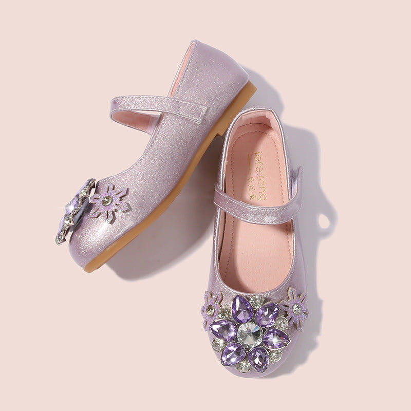 Ladies' ballerinas with sparkling flower appliqués Mune Fashion