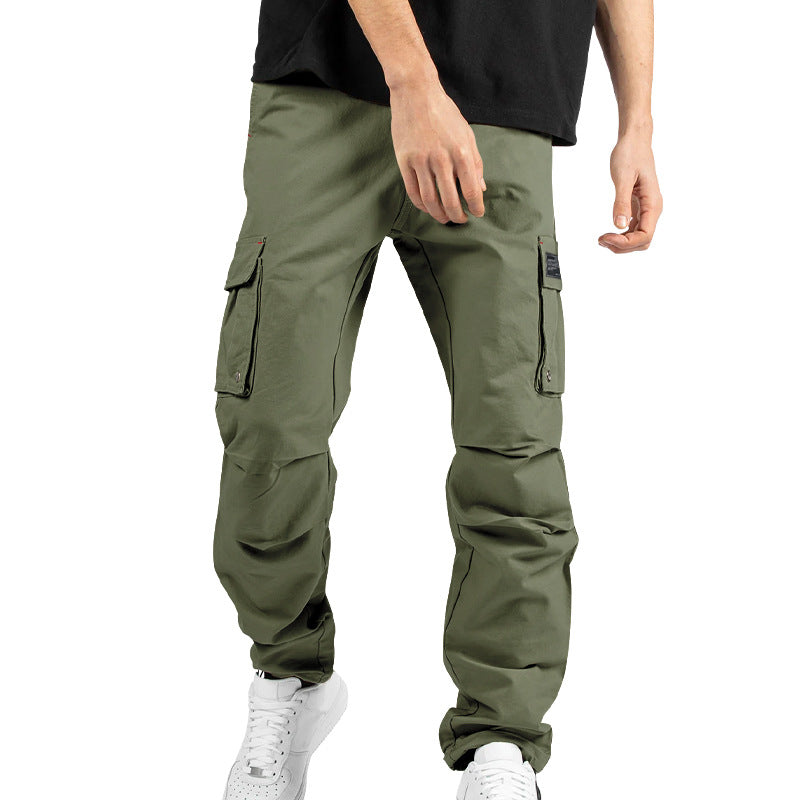 Men's nan urban-utility cargo jogger pants with reinforced flap pockets, D-ring details, and elastic ankle cuffs Mune Fashion