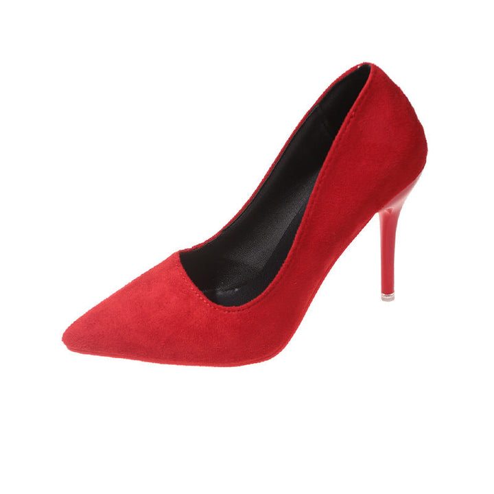 Women's Elegant Lace Pumps with Transparent Heel and Soft Upper Mune