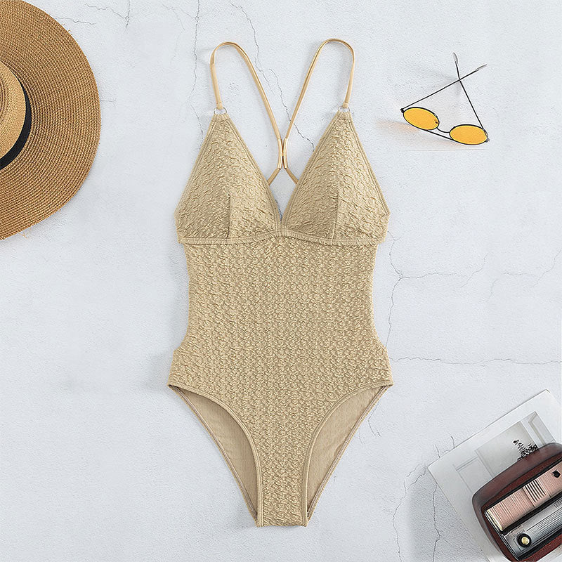 Women's High-Cut Swimsuit with Elaborate Ruffle Details Mune Fashion