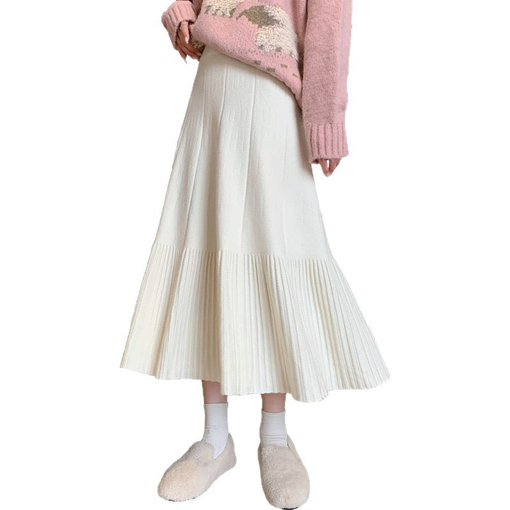 Ladies Elegant Pleated Maxi Skirt Mune Fashion