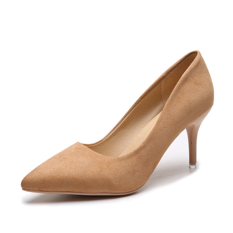 Ladies pointed court pumps with slim stiletto heel and padded comfort insole Mune Fashion