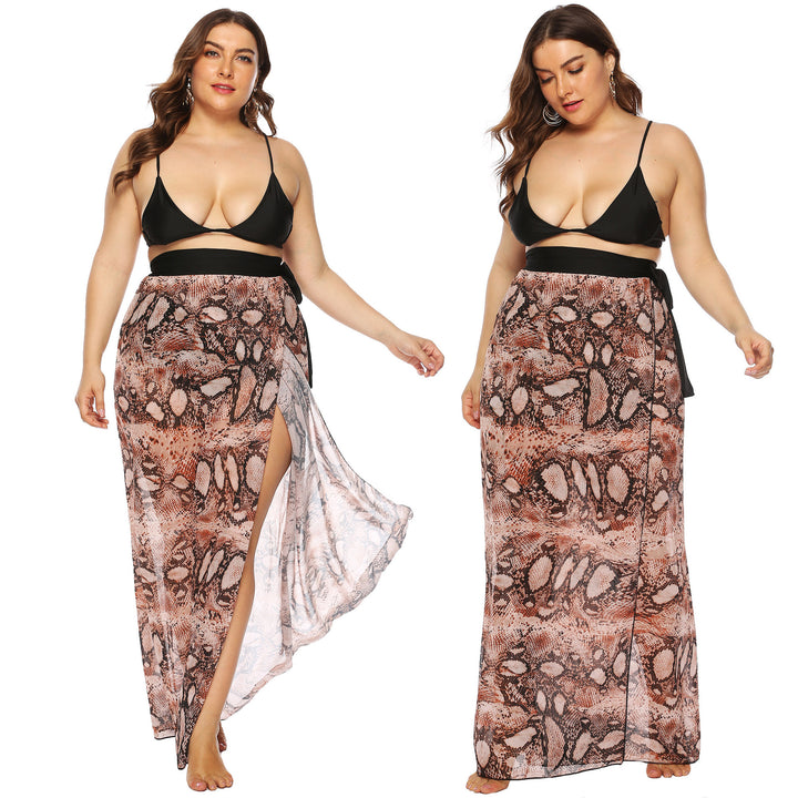 Ladies Beach Kimono made of transparent fabric with trendy snake print Mune Fashion