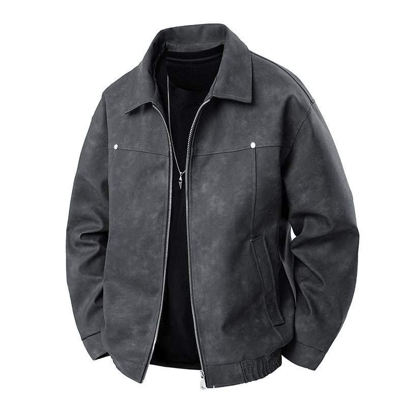 Men's Fashion Suede Jacket Mune Fashion
