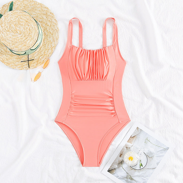 Women’s One-Piece Swimsuit with Fashionable Ruffle Details Mune Fashion