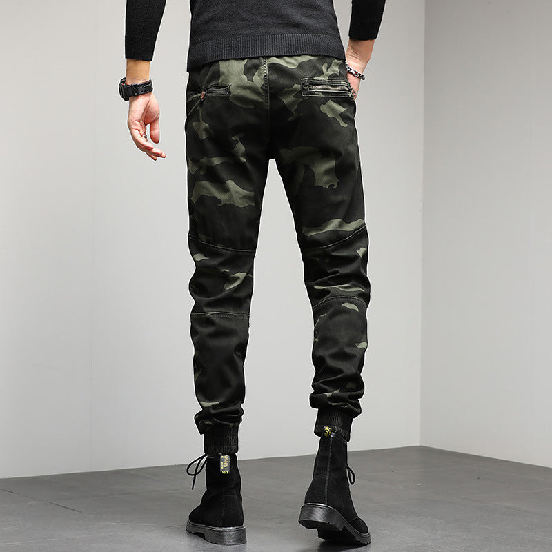 Herren Cargojogger mit Camouflage‑Muster, ergonomischen Kniepaneelen und elastischem Tunnelzugbund Mune Fashion