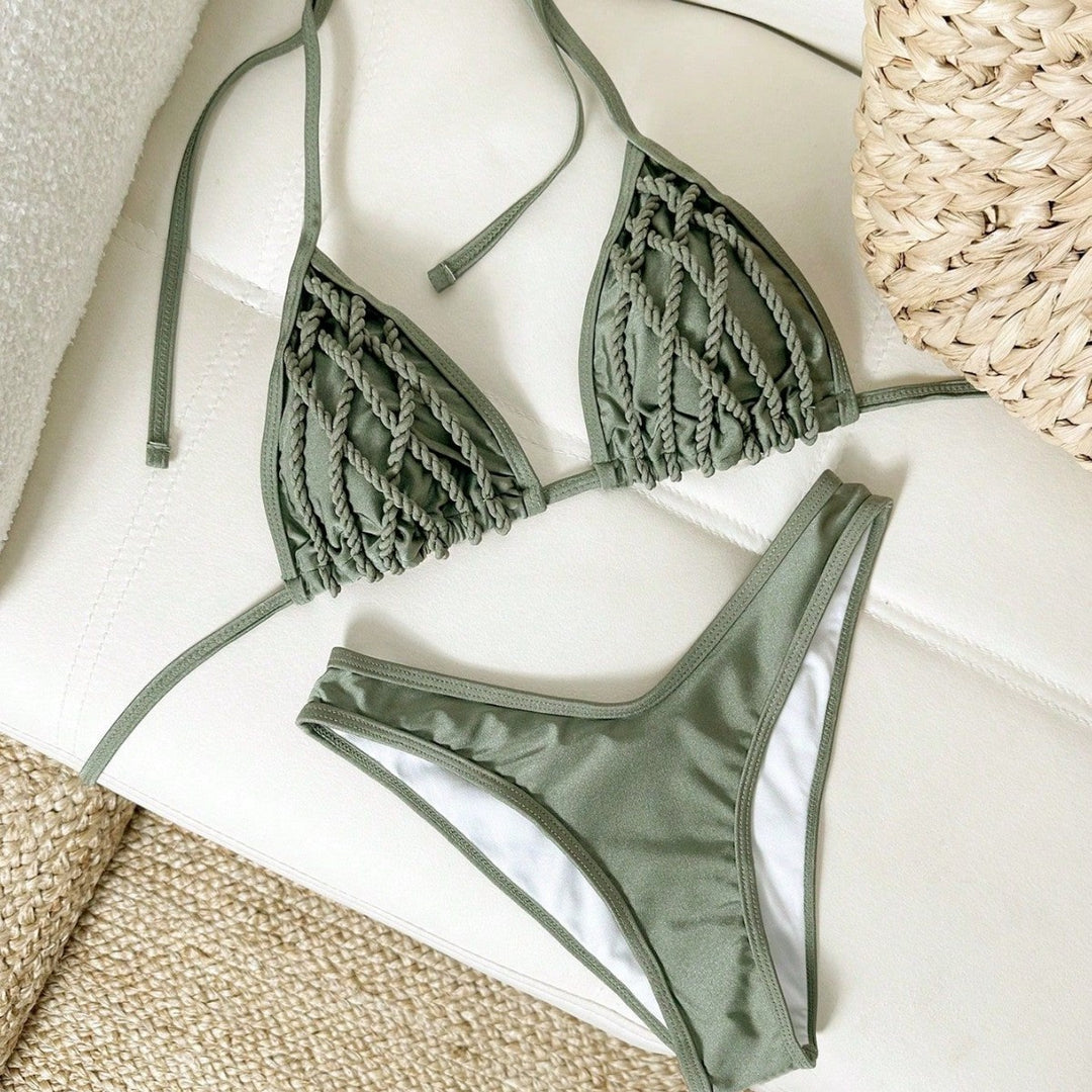 Women braided triangle bikini Mune Fashion