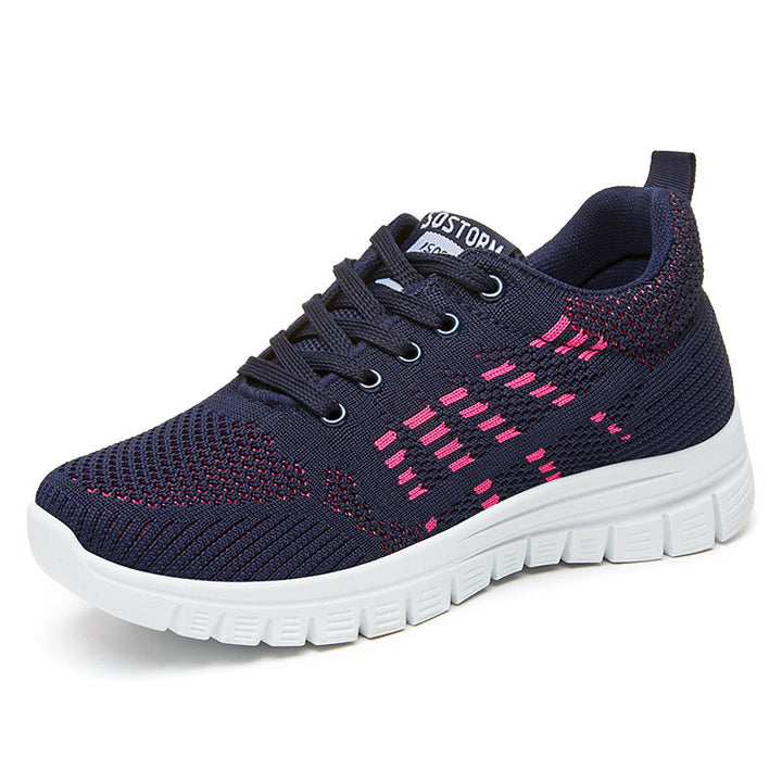 Women's nan flexible knit-fit sneaker with elastic sock shoe, cushioning honeycomb EVA midsole and pull tab Mune Fashion