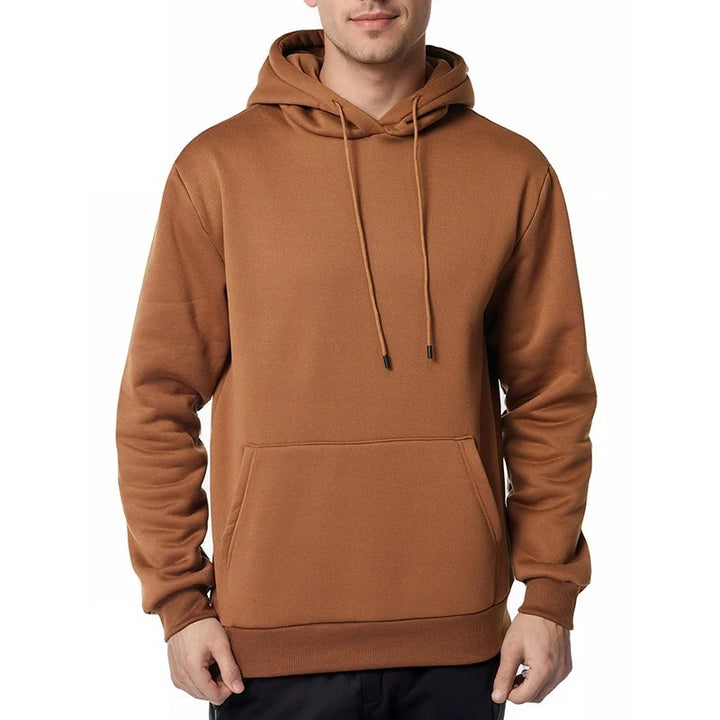 Men's nan minimalist hoodie with soft fleece lining and kangaroo pocket Mune Fashion