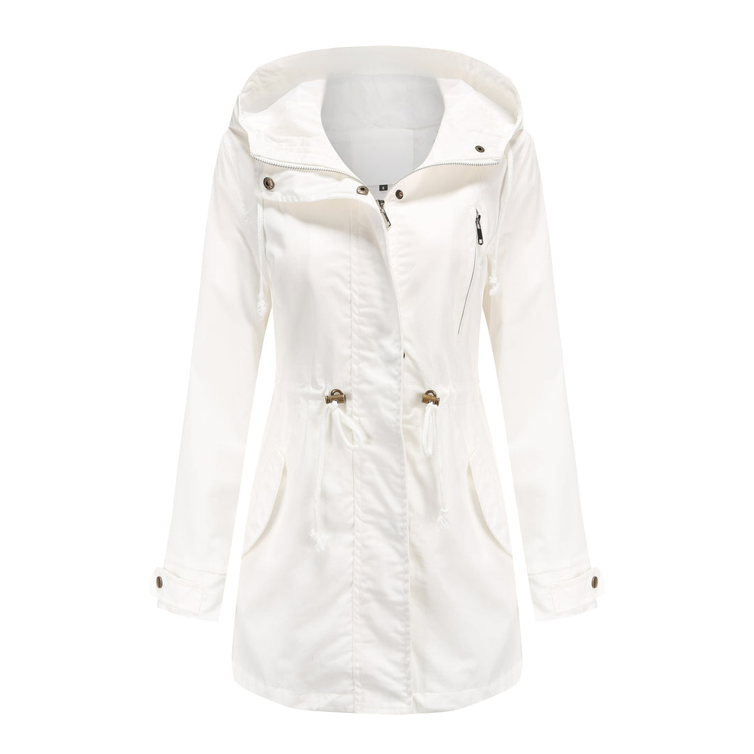 Women's lightweight parka with hood, drawstring and concealed zip Mune Fashion