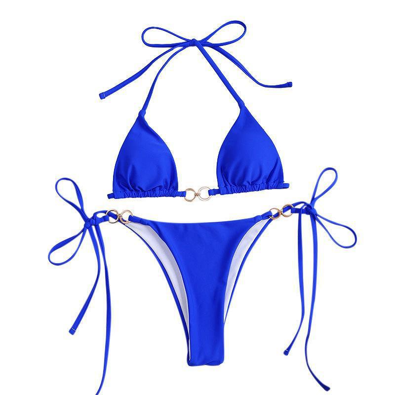 Women's Triangle Bikini with Golden Ring Details Mune Fashion
