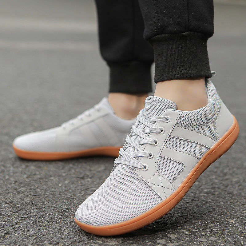 Unisex breathable knitted leisure sneakers with padded heel collar and flexible EVA sole Mune Fashion