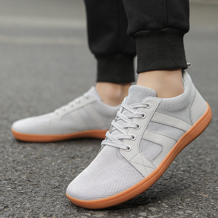 Unisex breathable knitted leisure sneakers with padded heel collar and flexible EVA sole Mune Fashion